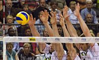 Mittelblock Volleyball Block